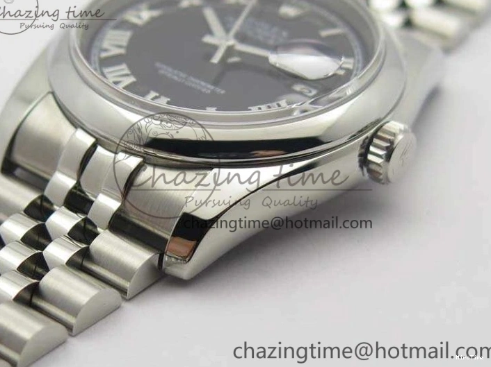 MiroTime 0223 DateJust 36mm SS 116200 ARF 1:1 Best Edition Black Roman Dial On 904L SS Jubilee Bracelet SA FlexibleFit 3519